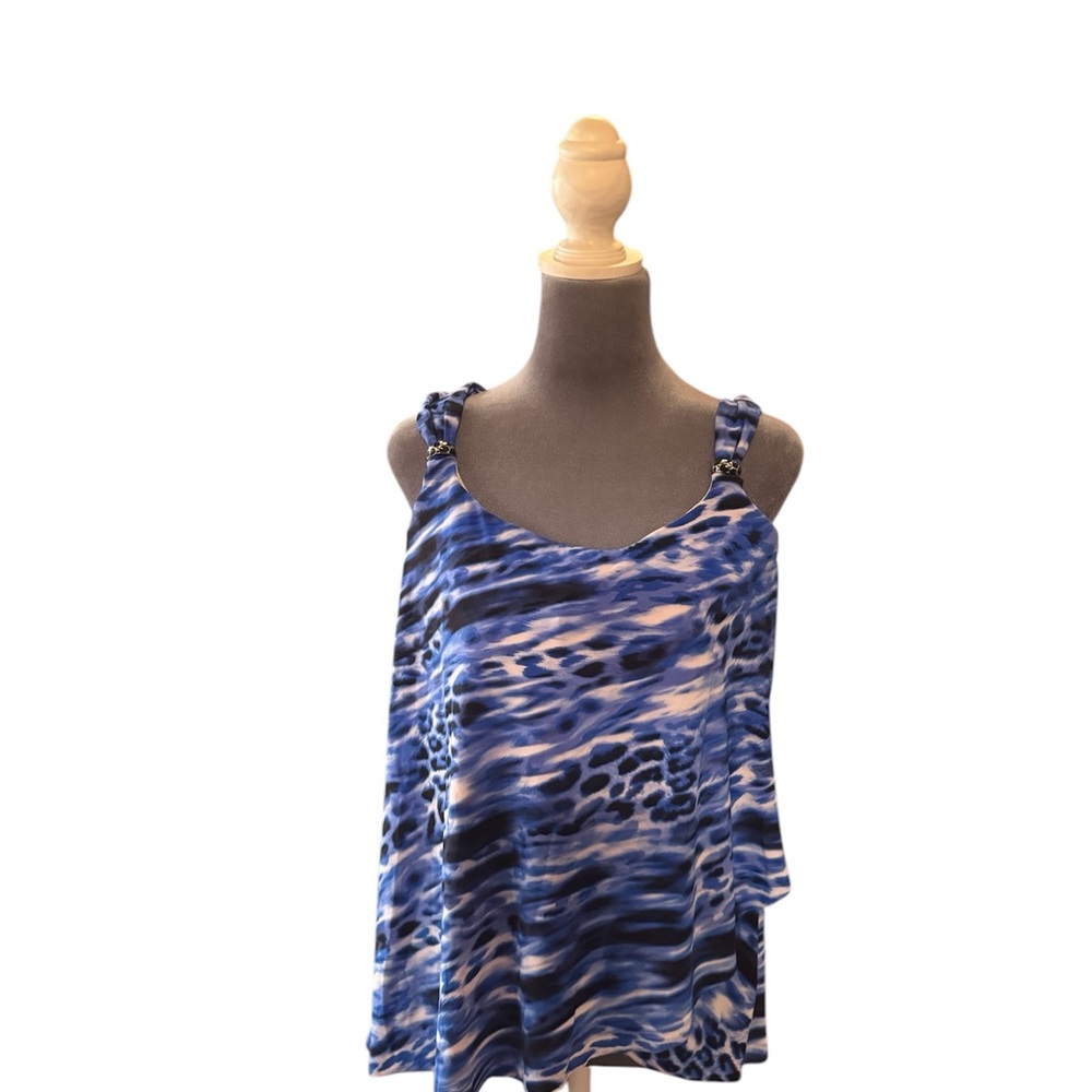 Miraclesuit dazzle blue tankini Top like new
